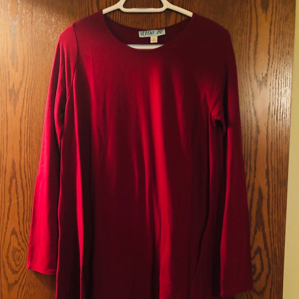 Francesca’s Red Long-Sleeve Dress